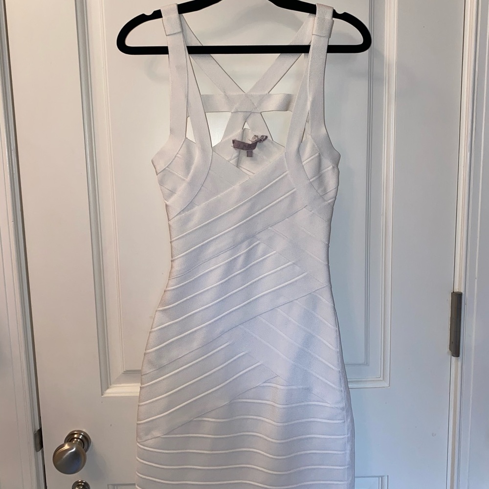 White bandage dress